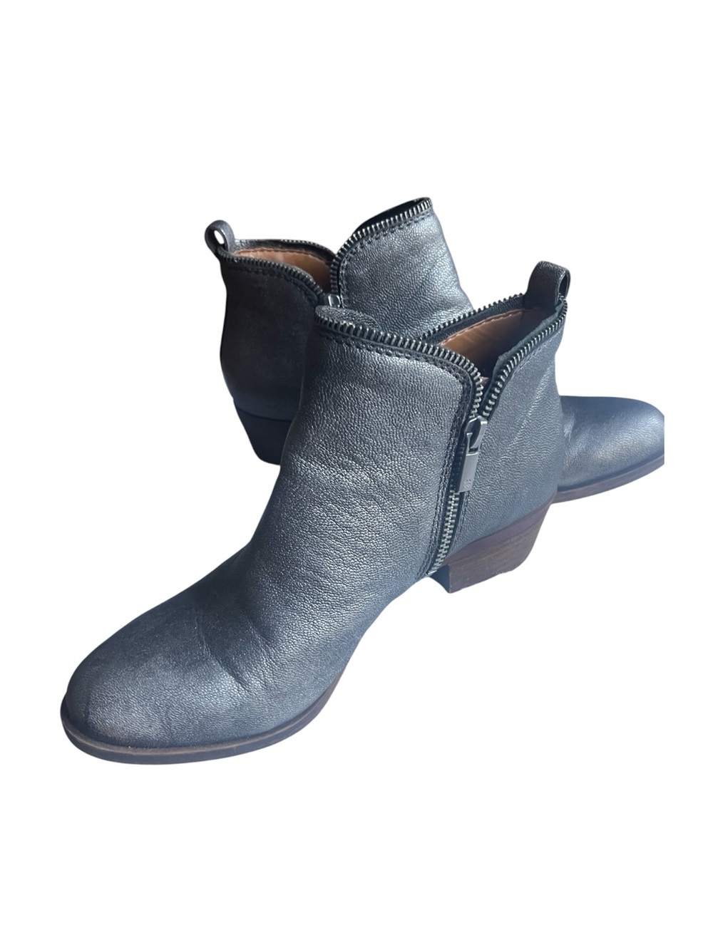 Lucky Brand Bartalino Women's pewter shimmer ankle boot- size 8